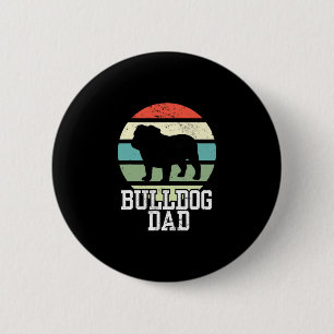 Dad I Retro English Bulldog 6 Cm Round Badge
