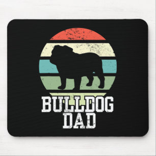 Dad I Retro English Bulldog  Mouse Pad