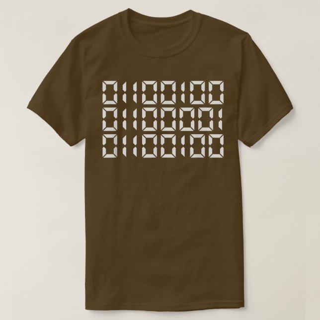 Dad In Binary Code  Funny Father's Day Gift Green  T-Shirt (Design Front)