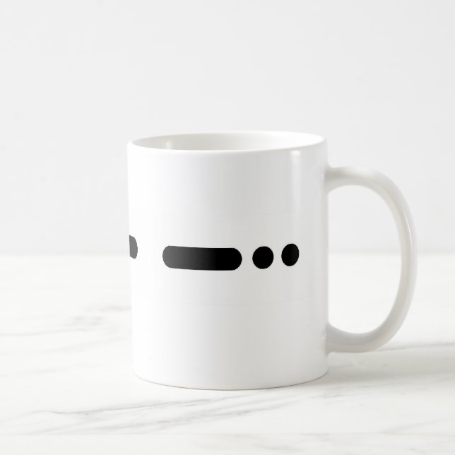 "DAD" in Morse Code Mug  by Brownielocks (Right)