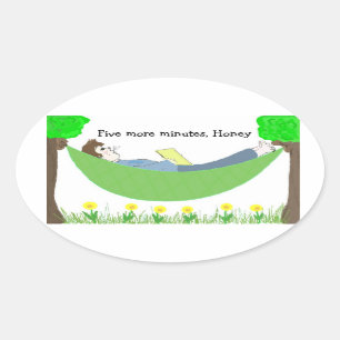 Dad in the Hammock Oval Sticker