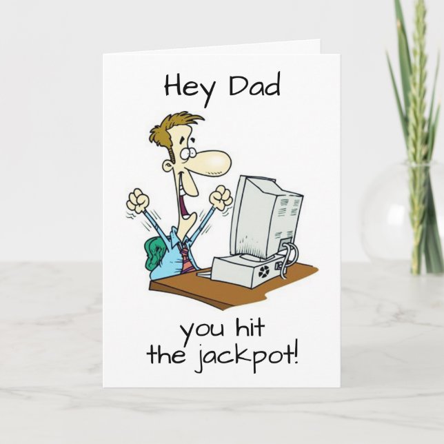 DAD IS **50** & SO LUCKY..HAS ME FOR A SON CARD (Front)