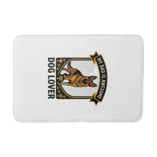 Dad Is Awesome Dog Lover German Shepherd Paws_1 Bath Mat