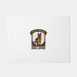 Dad Is Awesome Dog Lover German Shepherd Paws_1 Doormat