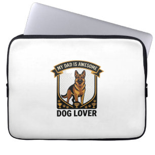 Dad Is Awesome Dog Lover German Shepherd Paws_1 Laptop Sleeve