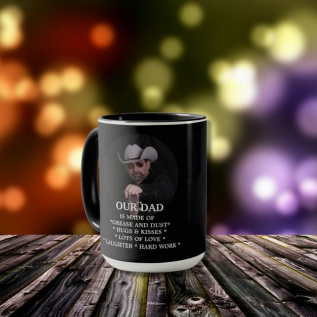  Dad is Dust and Grease Cowboy Hat & Guitar Mug (Creator Uploaded)