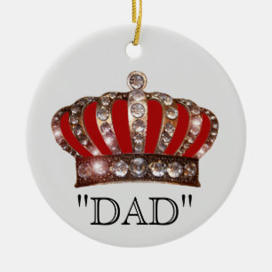 Dad is "KING" Ceramic Ornament
