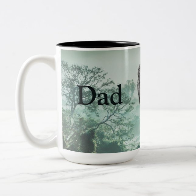 Dad Is Mentor, Guide, Strength & Heart Lion Mug (Left)