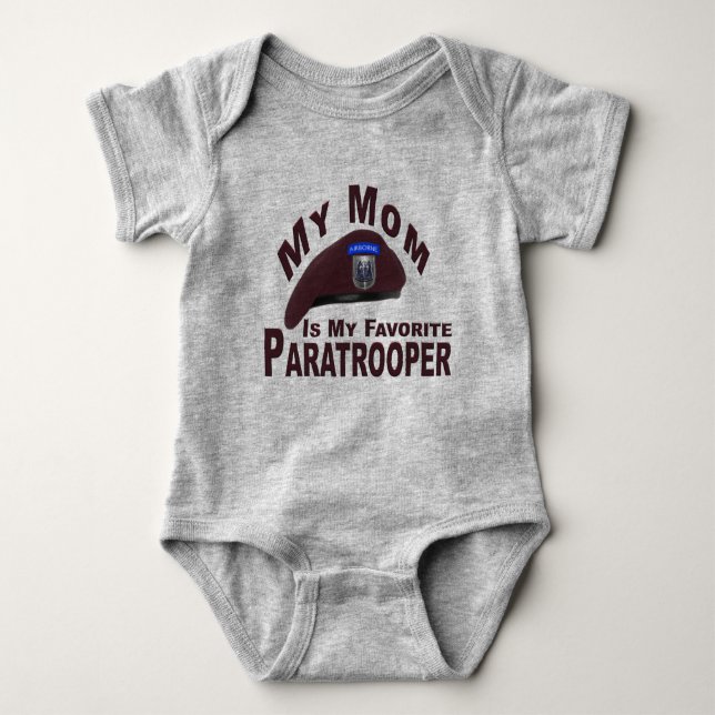 Dad is My Favourite 82nd Airborne Paratrooper Baby Bodysuit (Front)