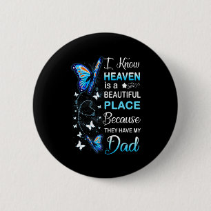 Dad is my guardian angel in heaven memorial day me 6 cm round badge
