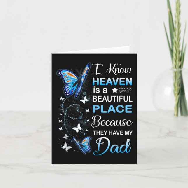 Dad Is My Guardian Angel In Heaven Memorial Day Me Card (Front)