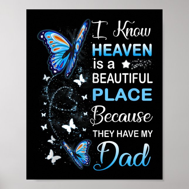 Dad Is My Guardian Angel In Heaven Memorial Day Me Poster (Front)