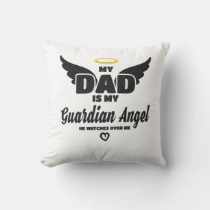 Dad Is My Guardian Angel Watches Over Me In Memory Cushion