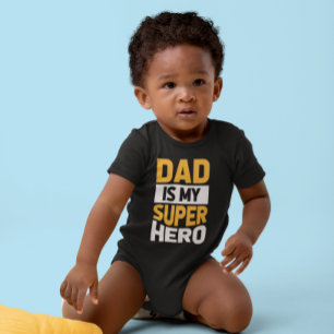 Dad Is My Super Hero Baby Bodysuit
