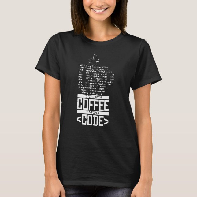 Dad Javascript Programmer Coffee   Coding T-Shirt (Front)