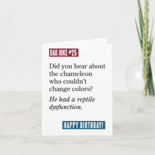 Dad Joke Chameleon / A Reptile Dysfunction Card