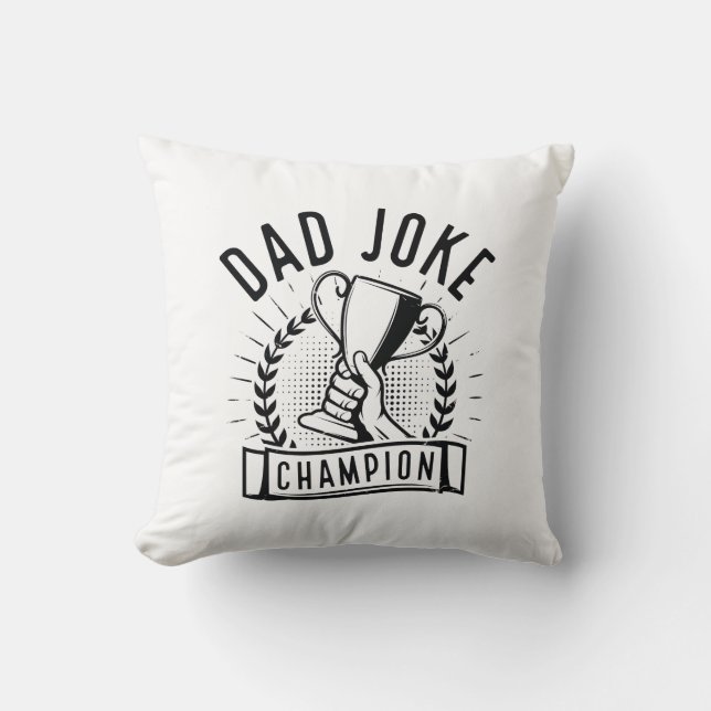 Dad Joke Champion Cushion (Front)