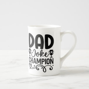 Dad Joke Champion   Funny Father’s Day Gift Bone China Mug