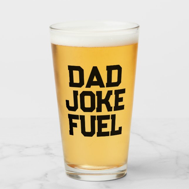 Dad Joke Fuel – Bold Funny Gift for Indian Fathers Glass (Front Filled)