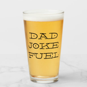 Dad Joke Fuel – Handwritten Funny Gift for Father Glass