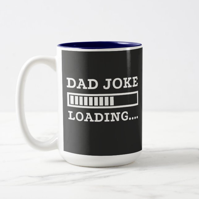 Dad Joke Loading  Two-Tone Coffee Mug (Left)