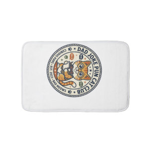 Dad Joke Pun Cat Cat Graphic Tee Art - Dad Joke Pu Bath Mat