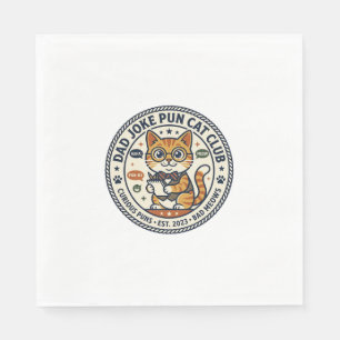 Dad Joke Pun Cat Cat Graphic Tee Art - Dad Joke Pu Napkin