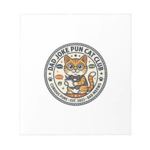 Dad Joke Pun Cat Cat Graphic Tee Art - Dad Joke Pu Notepad