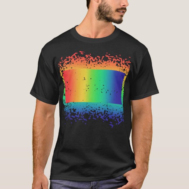Dad Jokes are Rad Jokes | Rainbow Father's Day Pun T-Shirt (Front)