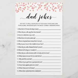 Dad Jokes Baby Shower game with Answers