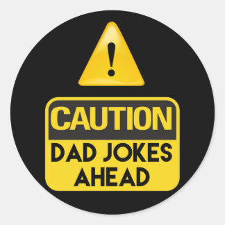 Dad Jokes Classic Round Sticker