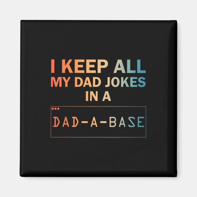 Dad Jokes Design For Men Dad Database Dad Joke Lov Magnet (Front)