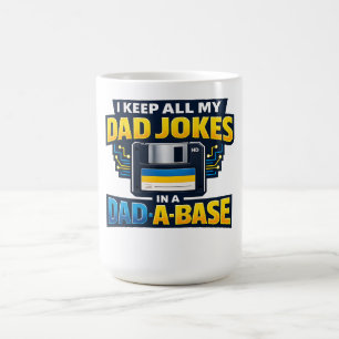 Dad Jokes In A Dad-A-Base Funny Dad Mug Gift