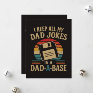 dad Jokes in a dad-a-Base Holiday Card
