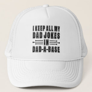 Dad Jokes In Dad A Base Father's Day Present Funny Trucker Hat