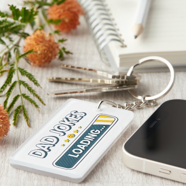 Dad Jokes Loading... Key Ring (Front Right)