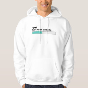 "Dad Jokes Loading..." Pixelated Typography Dad Hoodie