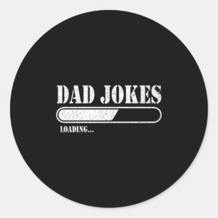 Dad Jokes Loading Premium Classic Round Sticker