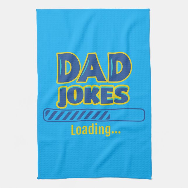 Dad Jokes Loading Tea Towel (Vertical)