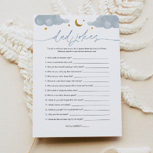 Dad Jokes Twinkle Star Baby Shower Game Card