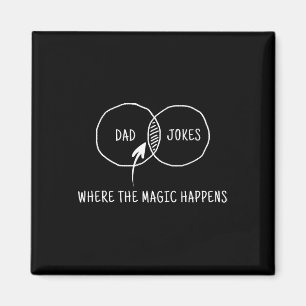 Dad Jokes Where The Magic Happens Magnet