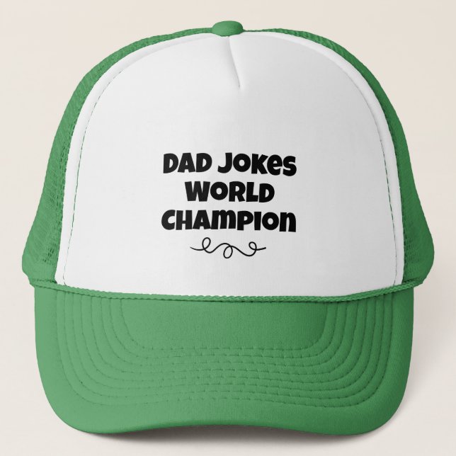 Dad Jokes World Champion Funny Hat (Front)