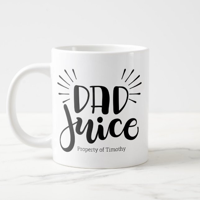 Dad Juice. Personalised mug - Jumbo 20oz mug (Left)