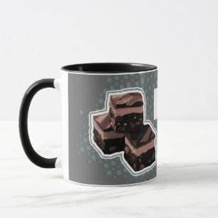 Dad "just like fudge" fun grey blue mug