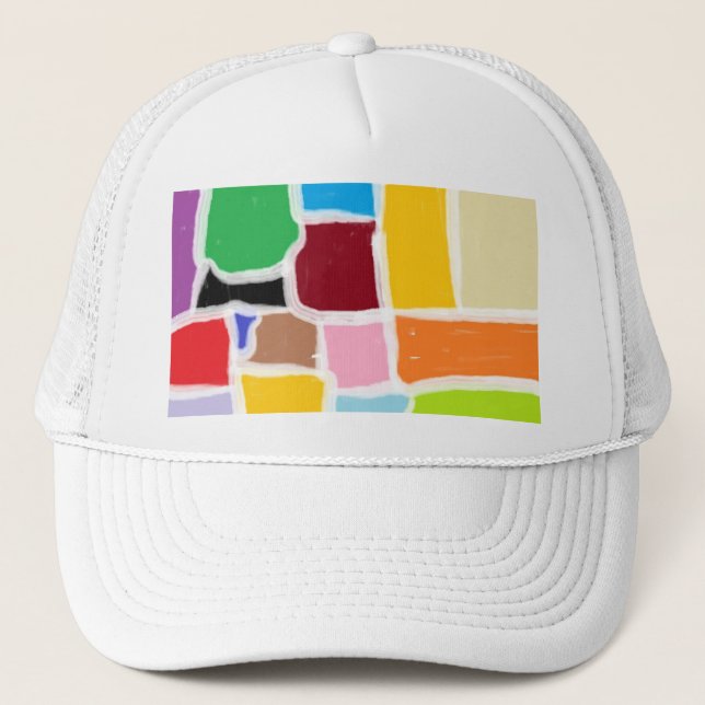Dad, kids & children abstract trucker hat  (Front)