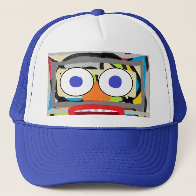 Dad, kids & children abstract trucker hat    (Front)