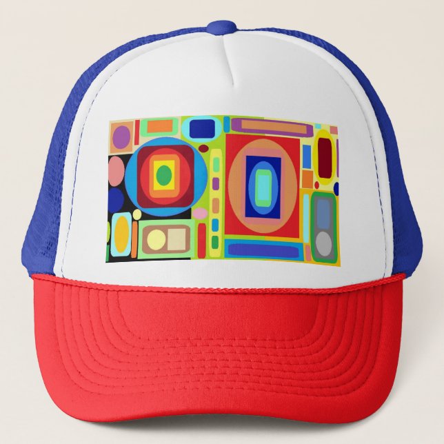 Dad, kids & children abstract trucker hat  (Front)