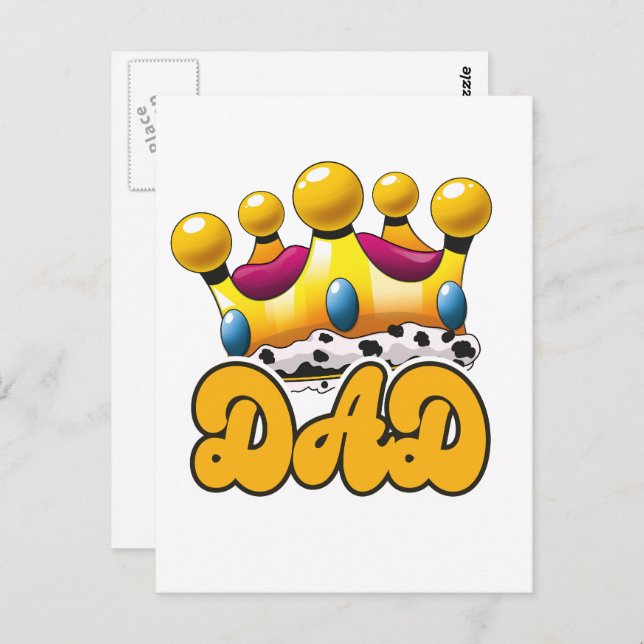 Dad Kings crown Postcard (Front/Back)