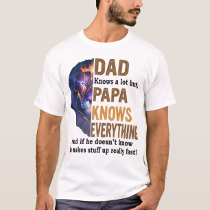 Dad knows a lot but papa knows everything shirt