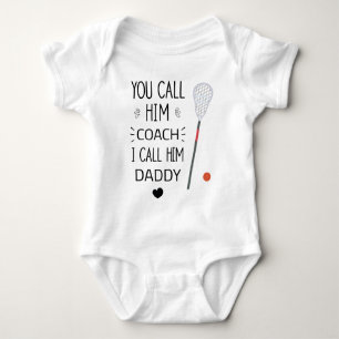 Dad Lacrosse Coach - Lacrosse Baby Bodysuit